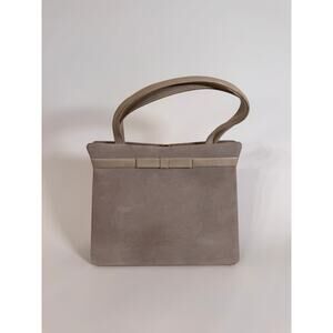 Vintage 1960's Gray Suede Handbag